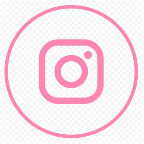 HD Pink Round Circle Line Instagram IG Logo Icon PNG Citypng