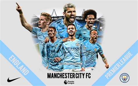 Download Wallpapers Manchester City Fc English Football Club Football