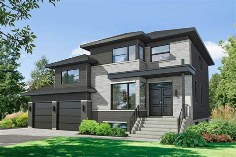 Each house plan drawing has the dimensions of the foundation, floor plans, and general information. Modern 4-Bed Multi-Level House Plan with Garage Workshop - 80939PM | Architectural Designs ...