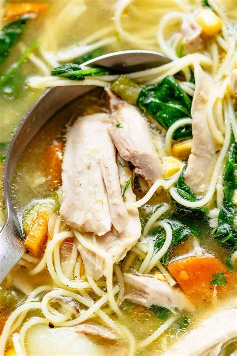 Season with salt and pepper. Chicken Noodle Soup - Cafe Delites