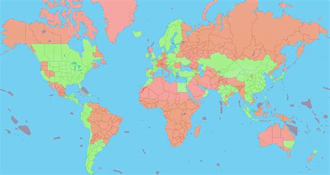 Countries And Territories Traveled Map