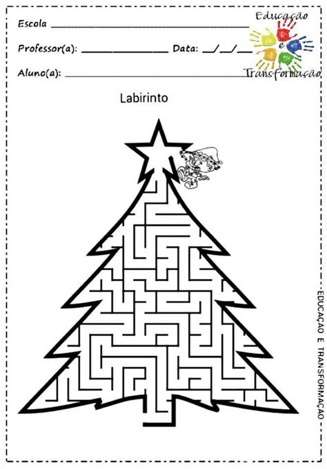 Natal Labirinto Com Temática Natalina Portal Da Atividade