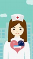 Dibujos Animados Del Día De La Enfermera Personaje Material Fondo de ...