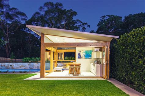 A Contemporary Cabana Ties Together This Decadent Pool And Backyard