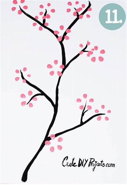 Blossom Cherry Easy Drawing Tree Bottle Steps