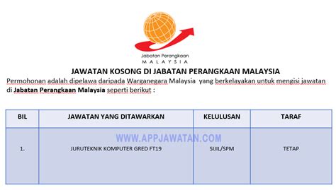 Jawatan kosong jabatan perangkaan malaysia ambilan terkini. Jawatan Kosong di Jabatan Perangkaan Malaysia - Appkerja ...