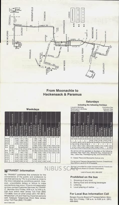 Nj Transit Bus Schedules Examples And Forms