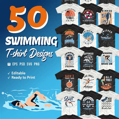 🏊‍♀️ Top 50 Swim Team Shirt Designs Bundle