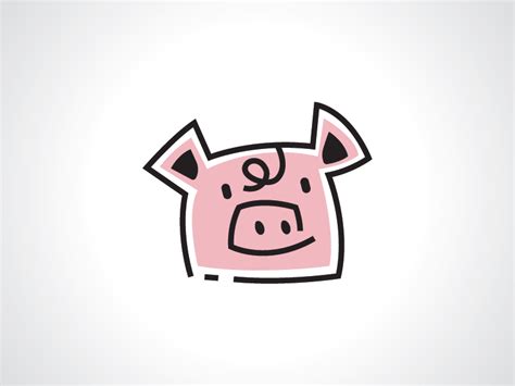 Doodle Pig Logo Template Pig Logo Logo Design Doodles