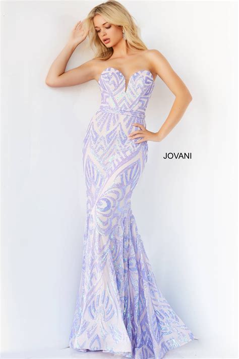 Jovani Strapless Sequin Plunge Neck Prom Dress Rissyroos Com