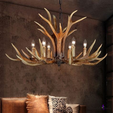 On july 16, 2012 • by kristi • 7. Country Style Antler Chandelier with Candle Resin Multi ...