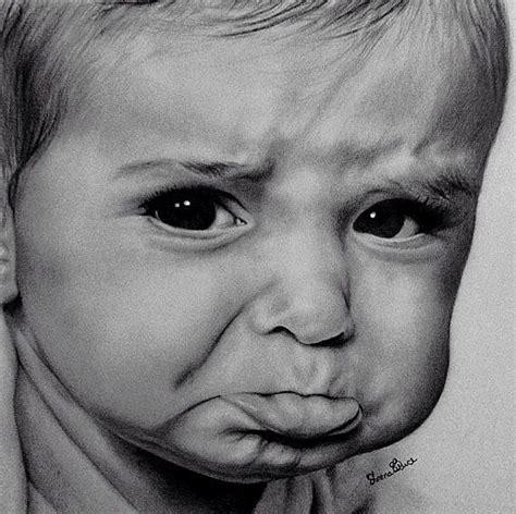 Art Print Of Sad Baby I ♡ Art Pinterest Pencil Art Color Pencil