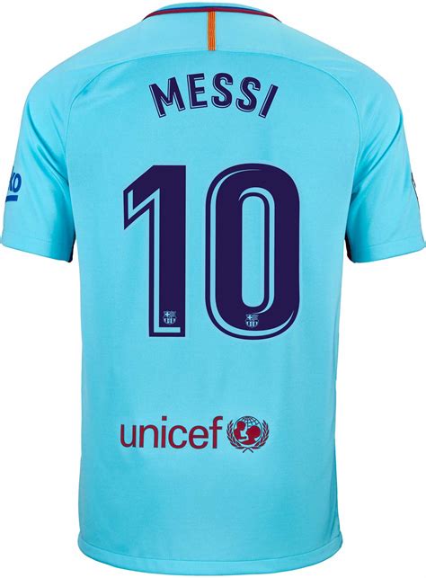 His first goal would follow against albacete at the messi has won seven league titles with barca, and in the 2008/09 campaign, after inheriting ronaldinho's number 10 jersey, he scored. Nike Kids Lionel Messi Barcelona Away Jersey 2017-18