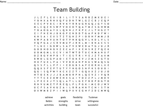 Team Building Word Search Wordmint