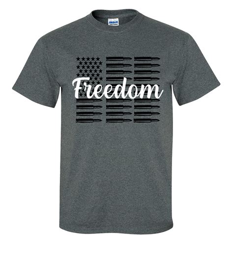 Patriotic Freedom American Fag Ar 15 Bullet Flag Short Sleeve T Shirt