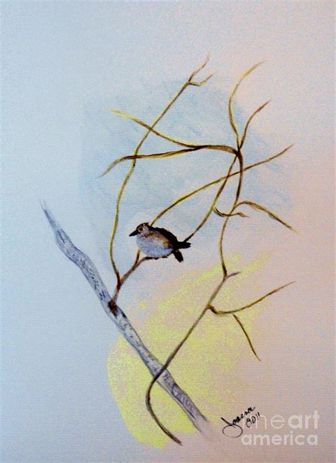 Cold Chickadee Painting By Joanna Thompson