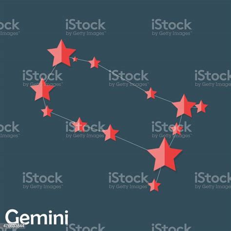 Gemini Zodiac Sign Of The Beautiful Bright Stars Vector Illustra Stock