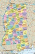 Detailed Political Map of Mississippi - Ezilon Maps