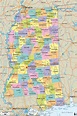 Detailed Map of Mississippi State, USA - Ezilon Maps