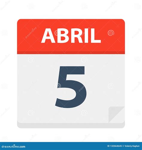 Abril 24 Calendar Icon April 24 Vector Illustration Of Spanish