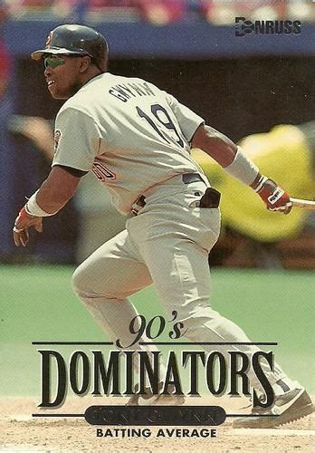 Shop complete set (660) notes about 1986 donruss. 1994 Donruss - 90's Dominators Batting Average Jumbo #1 Tony Gwynn Front | San diego padres ...