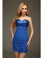 Simple Royal Blue Homecoming Dresses Sequins Ruched Chiffon Short Mini ...