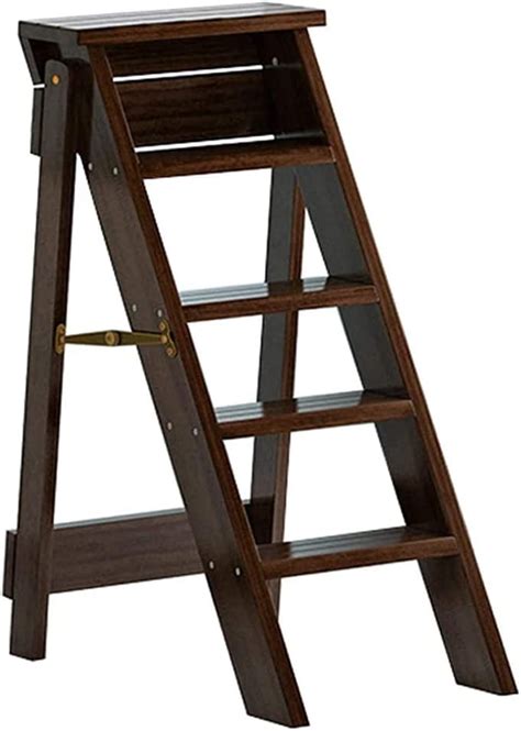 Wooden Step Ladders Folding Stool 5 Step Ladder Indoor Household