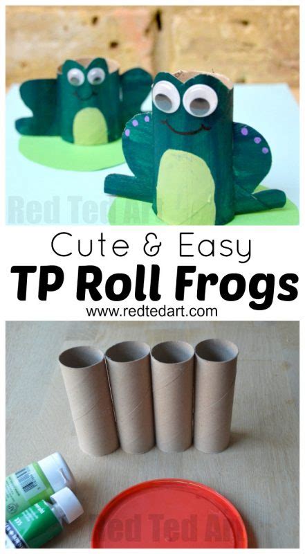 Toilet Paper Roll Frog Craft Red Ted Art Kids Crafts