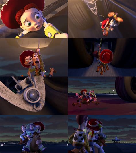 toy story 2 jessie and woody escapes the plane by dlee1293847 on deviantart