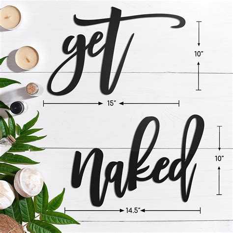 Vivegate Get Naked Sign X Get Naked Sign For Bathroom Wall Decor Bath Word Art Decals