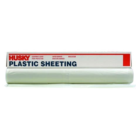 HUSKY 12 Ft X 50 Ft Clear 6 Mil Plastic Sheeting CF0612 50C The