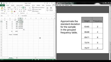 Check spelling or type a new query. Standard Deviation from Frequency Table using Excel - YouTube