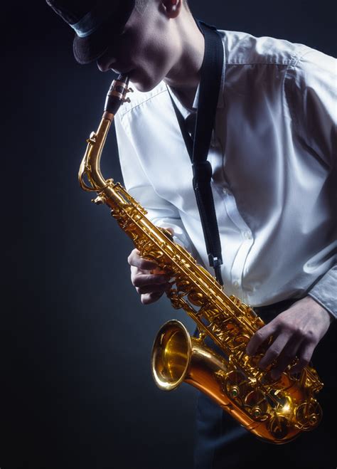 Man Blowing Saxophone Stock Photo Free Download