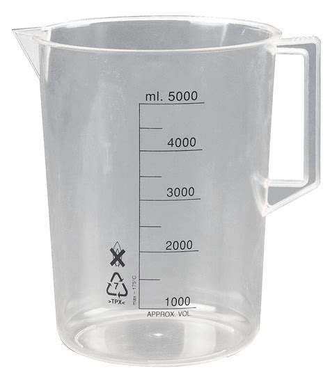 Lab Safety Supply Plastic Beaker With Handle Low Form Low Form With