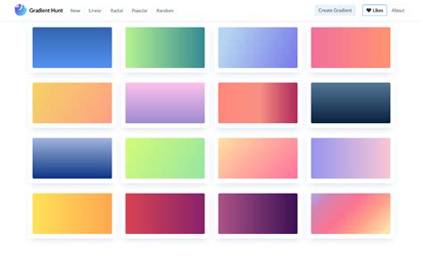 Thousands Of Trendy Color Gradients In A Curated Collection That Is
