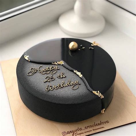 Black Birthday Cake In 2021 Elegant Birthday Cakes Birthday Cake For