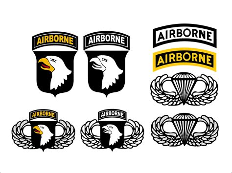 101st Airborne Logo Unit Insignia Jump Wings Airborne Tab Etsy