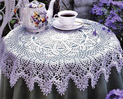 Find free crochet patterns by amy solovay including patterns for blankets, scarves, crocheted flowers, granny squares and more. Decoration Easy Crochet Tablecloth Tablecloth Oval Crochet ...