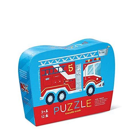 Crocodile Creek Fire Truck Jigsaw Puzzle 12 Piece Shape Puzzles