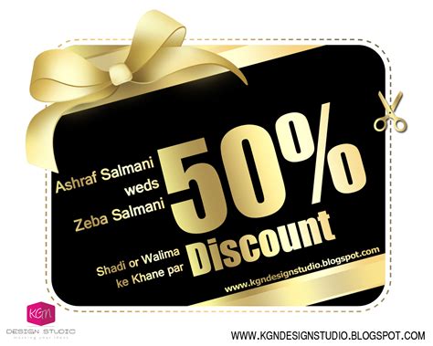 Add important text, dates or information to your chosen coupon template. KGN Design Studio: Zeba weds Ashraf