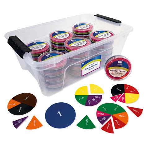 Fraction Circles Numbered 30 Sets Of 51 In Tub School To Home