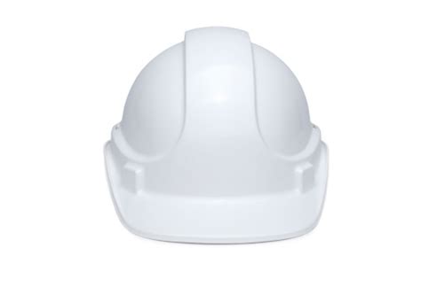 White Hard Hat Front View Stock Photo Download Image Now Hardhat