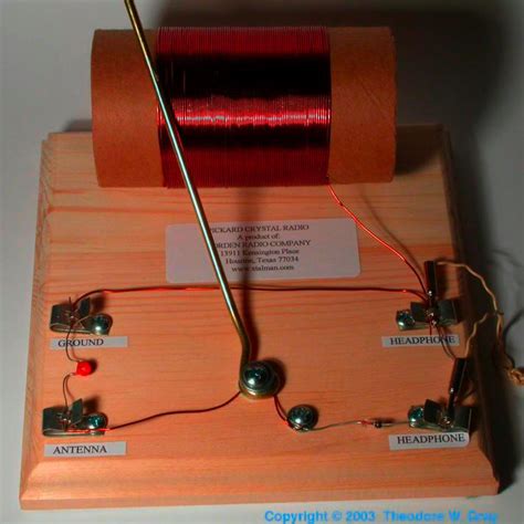 Antique Style Crystal Radio Kit A Sample Of The Element Germanium In
