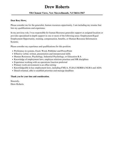 Human Resources Generalist Cover Letter Samples Templ - vrogue.co