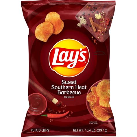 Lay S Potato Chips Sweet Southern Heat Barbecue Flavor Oz Bag