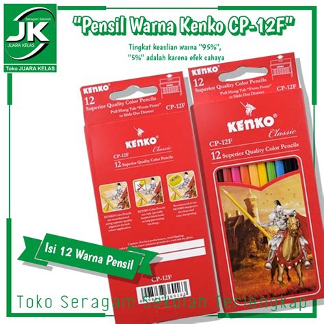 Jual Toko Juara Kelas Pensil Warna Kenko Cp 12f 12 Color Pencil Full