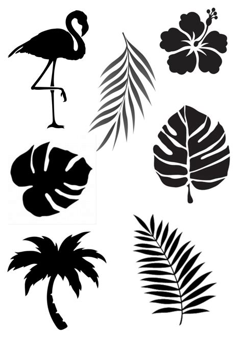 Tropical Theme Stencil Leaf Stencil Stencil Crafts Stencils
