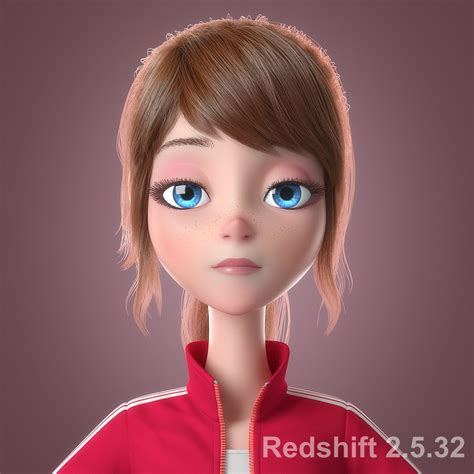 Cartoon Girl Rigged1 3d Model 169 Ma Fbx Free3d