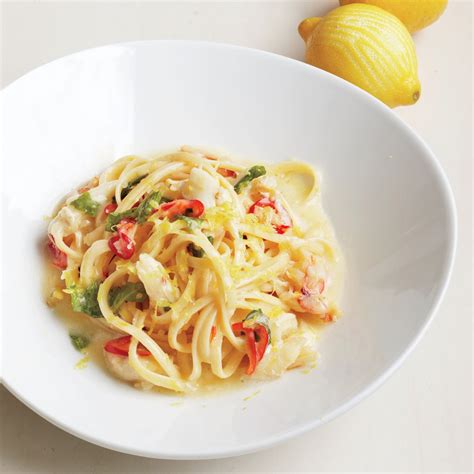 Linguine With Crab Lemon Chile And Mint Recipe