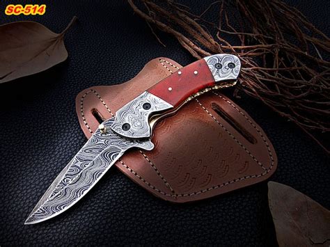 Handmade Full Damascus Pocket Knives Folding Knives